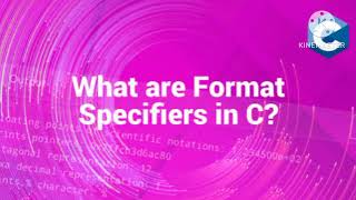 what are Format Specifier in C language [upl. by Auhel]