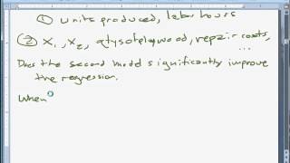 Multiple regression 5  F test for a subset of variables [upl. by Isej660]