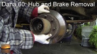 Dana 60 Axle Hub and Brake Disc Removal HowTo [upl. by Tynan]