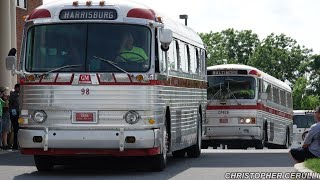 2018 Bus Parade Museum of Bus Transportation Spring Fling [upl. by Anaiad]