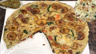 HOW TO MAKE PLANTAIN FRITTATA  NIGERIAN DODO PIZZA  PLANTAIN amp EGG [upl. by Ainahs]