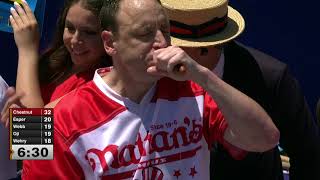 Joey Chestnut downs 63 hot dogs to win 2022 Nathans Famous Hot Dog Eating Contest 🌭 🤯 [upl. by Hashim829]