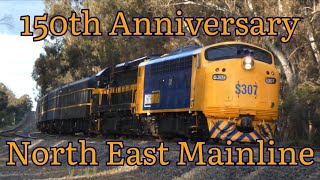 150 Years of the Victorian North East Mainline Ex Pacific National S307 amp C501 on an SRHC Tour [upl. by Enirahtak]