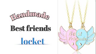 DIY Friendship Day Gift ideas Handmade easyBest friends heart locketFriendship day craft [upl. by Sarilda]