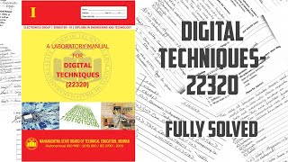 DTE Digital Techniques 22320 solved manual  manual answer  I scheme msbte  dt  msbte [upl. by Ramal]