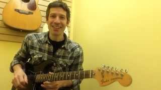 OneMinute Guitar Lesson with TAB  Blues Rhythm Guitar  The Octave Riff  quotIm Tore Downquot [upl. by Jamaal]