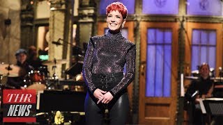 SNL Rewind Halsey Hosts and Performs Them Trumps Sketch Returns For Trumps Address  THR News [upl. by Ellenhoj199]