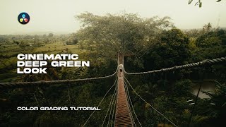 Create This Deep Green Cinematic Look in DaVinci Resolve  Color Grading Tutorial [upl. by Nyrok32]