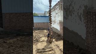 Excavator spiral piling construction process [upl. by Formenti]