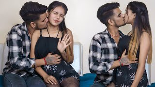 Love Bite Prank On My So Much Cute Girlfriend ❤🙈  Real Kissing Prank  Gone Romantic  Ansh Rajput [upl. by Ahsinyd]