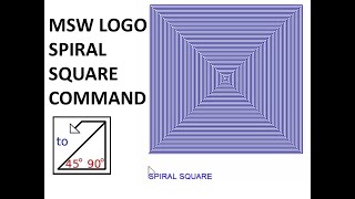 MSW logo tutorialMSW LOGO Spiral square commandRepeat command [upl. by Millham]