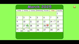 Starfall Calendar March 30 2025 [upl. by Anelaj]