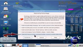 Secure Erase  Format With bootable CDUSB Linux Parted Magic by Britec [upl. by Yrod271]