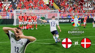 TRIPPIER’S Special Freekick  England 4  1 Denmark  EURO 2024 4K [upl. by Jona520]