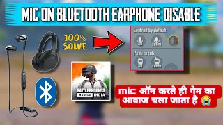 BGMI BLUETOOTH EARPHONE SOUND PROBLEM FIX  MIC ON EARPHONE DISABLE PROBLEM  MRSMARTYT [upl. by Hornstein776]