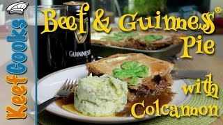 Beef and Guinness Pie with Colcannon for St Patricks Day PieRecipes [upl. by Bryner]