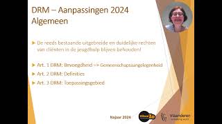 Opname webinar DRM Algemeen kader mbt het vernieuwde DRM najaar 2024 [upl. by Ellenehc969]