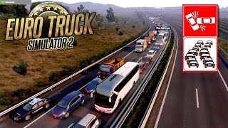 IL PIÙ GRANDE INCIDENTE e TRAFFICO su EURO TRUCK SIMULATOR 2 [upl. by Natica]