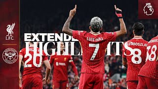 Extended Highlights Liverpool 20 Brentford  Luis Diaz amp Mo Salah at Anfield [upl. by Yddub]