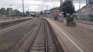 Führerstandsmitfahrt Offenburg  Basel Badischer Bahnhof  BR146 [upl. by Adnilab]