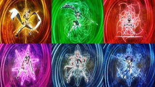 Senki Zesshou Symphogear XV  All Symphogear Transformations [upl. by Sioux]