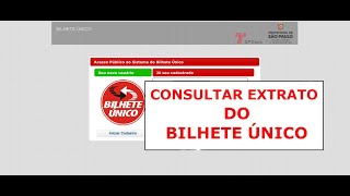 VER EXTRATO DO BILHETE ÚNICO SPTRANS [upl. by Agler878]