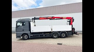 MAN TGX 26500 6x24 BL Intarder LenkLiftachse Heckkran Palfinger PK 20501 [upl. by Ginzburg]