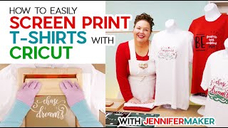 How to Screen Print a Shirt with Cricut  Full Process from Start to Finish [upl. by Tihw]