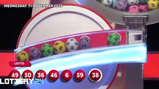 UK Lotto Draw and Results November 112020 [upl. by Trofmoc547]