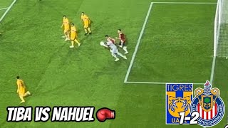 POCHO vs NAHUEL GUZMÁN SE MANOTEAN y GRITAN y TIBA vs NAHUEL en el TIGRES vs CHIVAS 12 [upl. by Enileuqkcaj]