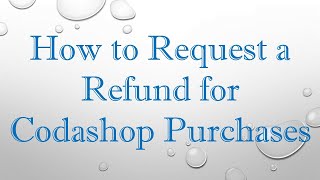 How to Request a Refund for Codashop Purchases [upl. by Holden]