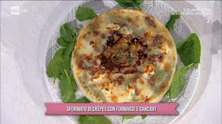 Sformato di crepes con formaggi e carciofi  È sempre mezzogiorno 15042024 [upl. by Wier]