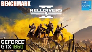 Helldivers 2 GTX 1650 FPS TEST  GTX 1650 amp i5 12400F Benchmark 1080p1440p4K [upl. by Eeliak61]