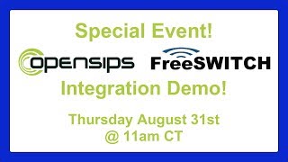 OpenSIPs and FreeSWITCH Integration demo [upl. by Borszcz462]