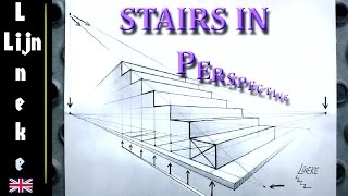 Easy STAIRS for beginners perspective drawing [upl. by Corrianne]