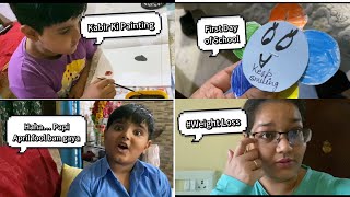 First Day of School  Kabir’s New Class  April fool Banaya  Day4 weightloss vlog [upl. by Aramoy760]