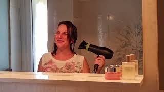 ASMR hair dryer sound Drying hair after shower at the end of day Happy sleep [upl. by Garret]