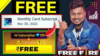 Free Monthly Membership Free Fire  Free Fire Membership 1st Subscription [upl. by Atinor]