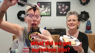 American Couple try British foods amp Snacks for the FIRST TIME PART 2 [upl. by Adlay]