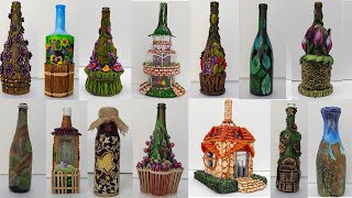 14 Amazing Bottle Art ideas Made Bottle Decoration DIY Home Decor [upl. by Karisa542]