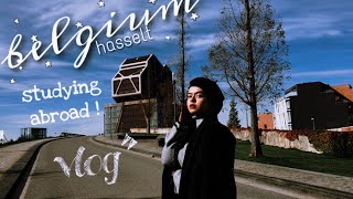 study abroad diaries Ep1  first day in Hasselt University 📚 [upl. by Einnim]