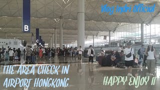 THE AREA CHECK IN AIRPORT HONGKONG  VLOG INDRI OFFICIAL  TKW HONGKONG [upl. by Joey]