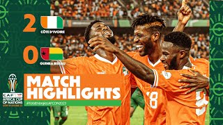 HIGHLIGHTS  Côte dIvoire 🆚 GuineaBissau TotalEnergiesAFCON2023  MD1 Group A [upl. by Gerry936]