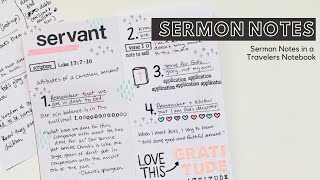 Sermon Notes  Travelers Notebook Process Video  Bible Journaling [upl. by Marucci]