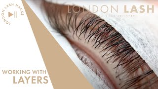 Eyelash Layers How to Work with Lash Layers Tutorial  London Lash Pro [upl. by Attlee]