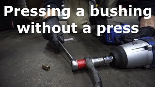 How to press a bushing WITHOUT a press [upl. by Schwinn]