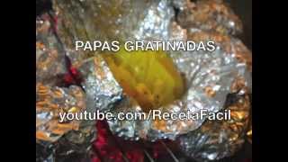 PAPAS GRATINADAS AL CARBON RecetaFacil [upl. by Leddy705]