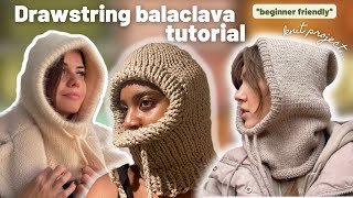 Drawstring Balaclava Tutorial beginner friendly [upl. by Stover]