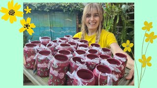 Producción en tiempo récord de macetas hechas con latas de cerveza paravender diy latas recicla [upl. by Eastman]