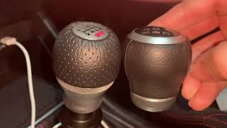 Subaru STi shift knob  review  weight comparison  vs stock 6spd [upl. by Coralyn]